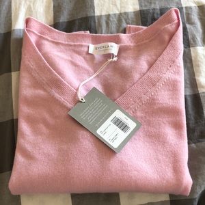 Everlane V-Neck Cashmere Sweater ( Pink; Size S)